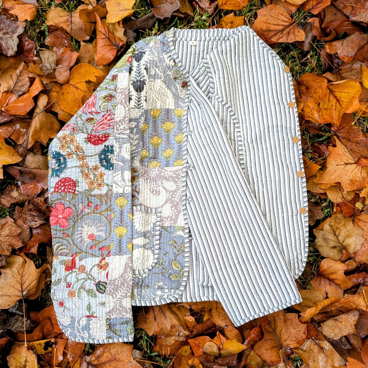Grey quilted jacket