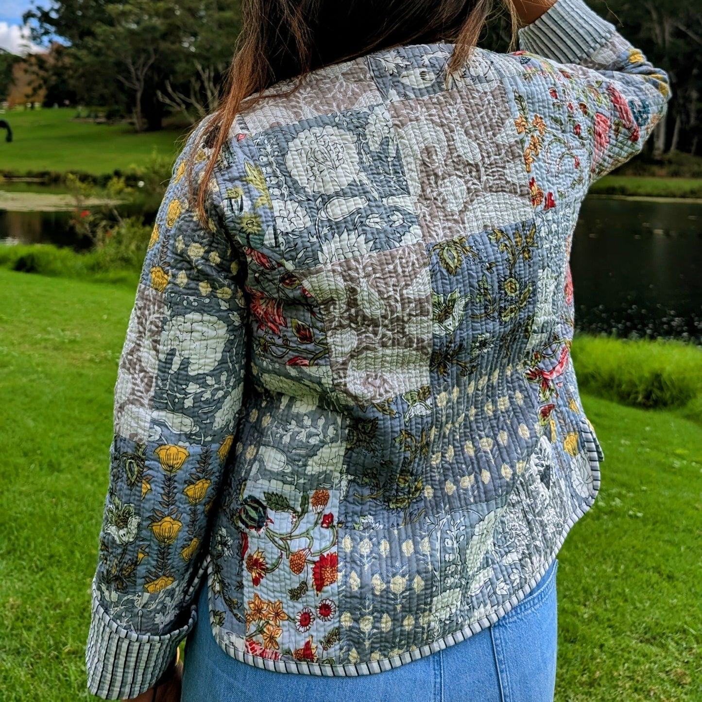 Grey quilted jacket