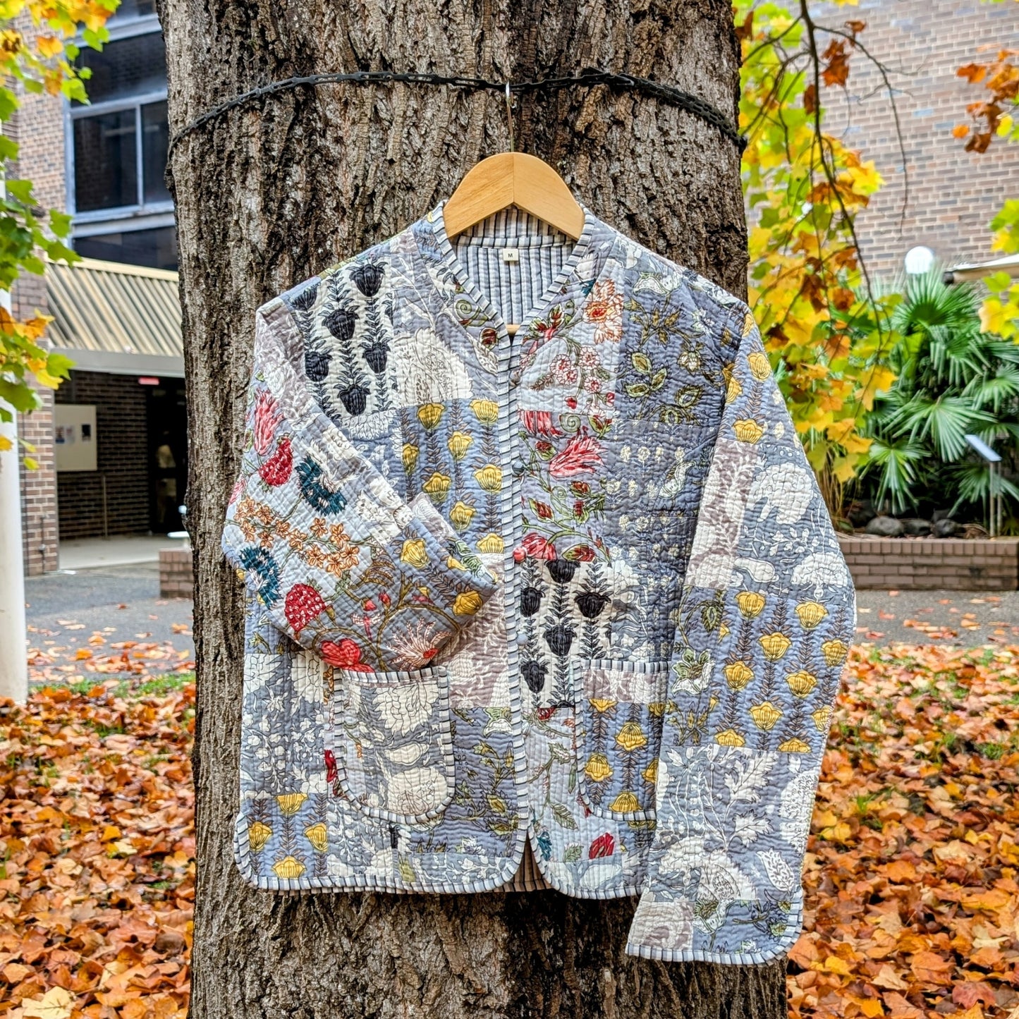 Grey quilted jacket